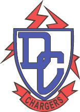 photo of the red and blue dassel cokato high school logo
