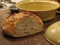 photo of a loaf of bread made in a bread baker