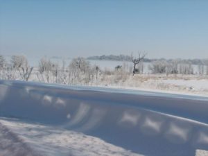 photo of a big snow drift