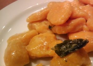 close up photo of butternut squash gnocchi