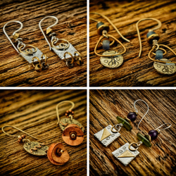 photo collage of earrings