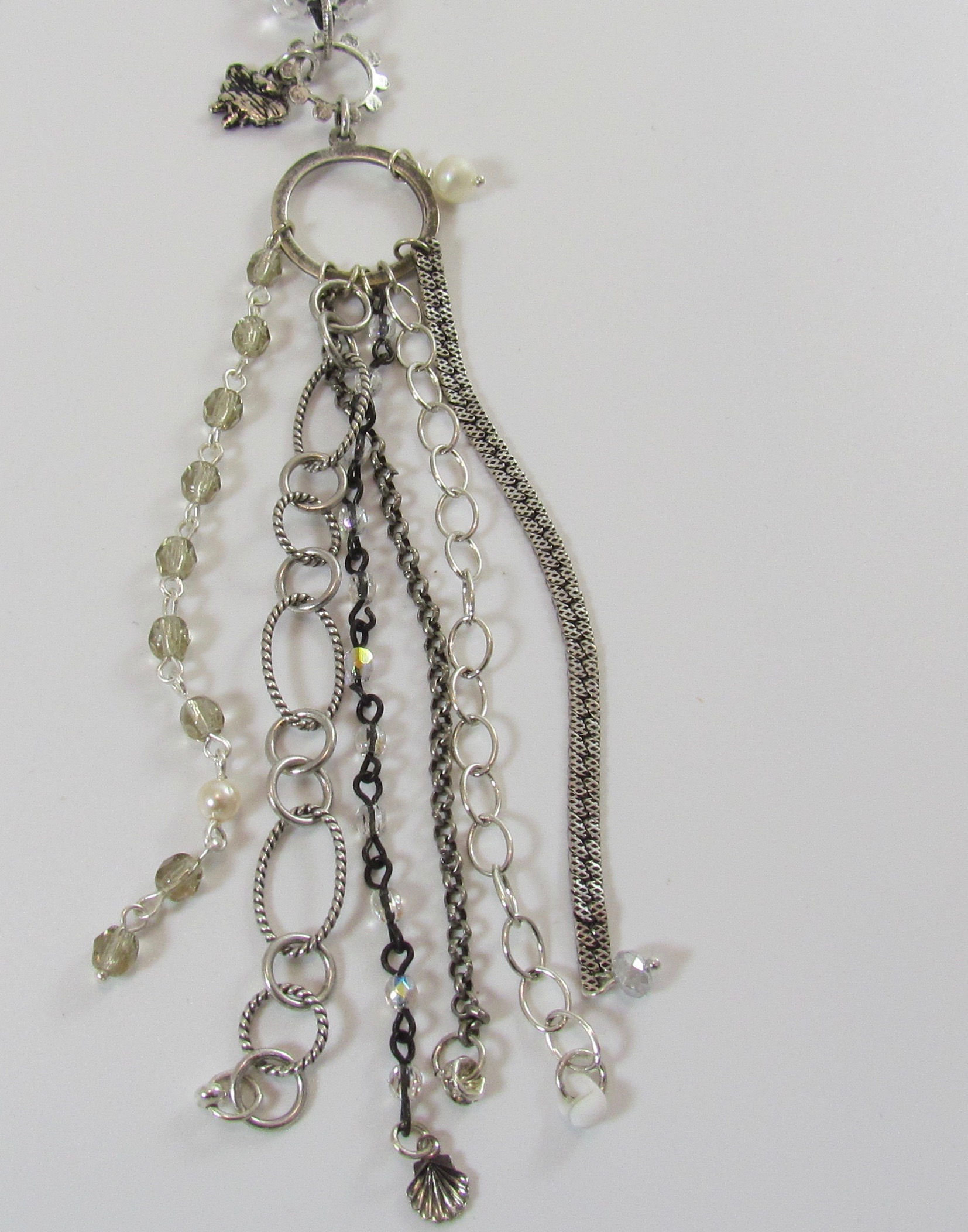 Desert Heart Silver Dangle Necklace