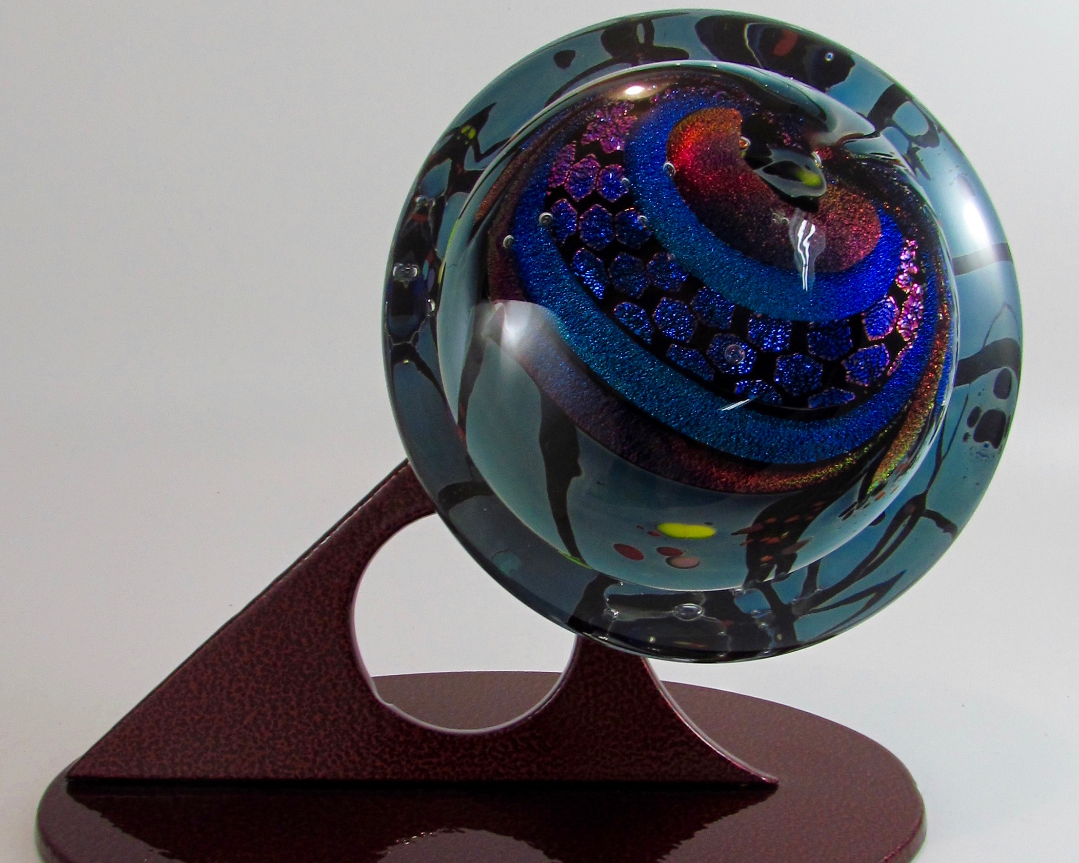 Rockfish Dichroic Glass Sculpture