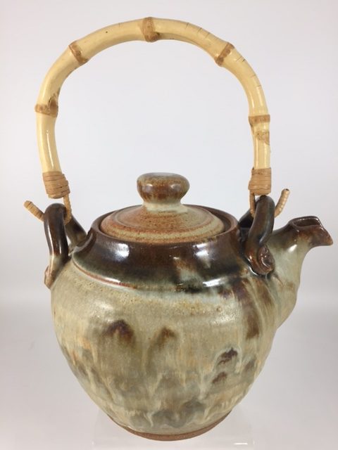 Clay Coyote Teapot with Bamboo Handle