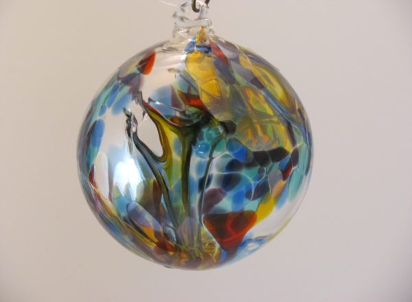 Gray Glass Witch Ball in Carnival
