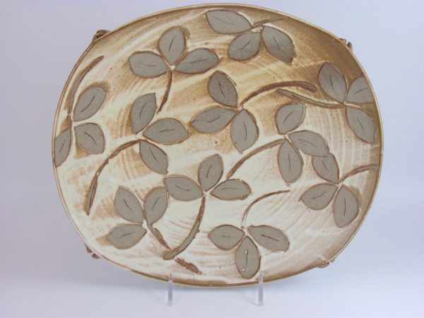 Rectangle Leaf Plate, Cream/Tan