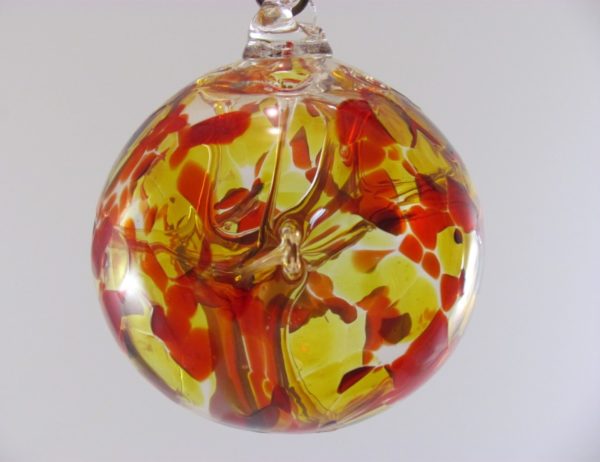 Small Witch Ball, Red-Yellow-Orange