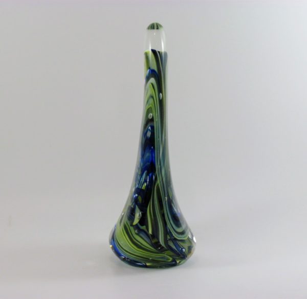 Blown Teardrop in Blue, Green, Cream