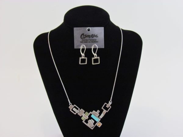 Pendant, Squares (Earrings NOT included)
