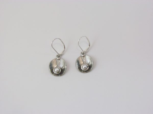 Earrings, Pearl with Circles