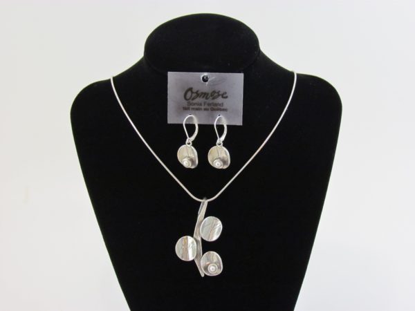 Earrings, Pearl with Circles (Pendant NOT included)