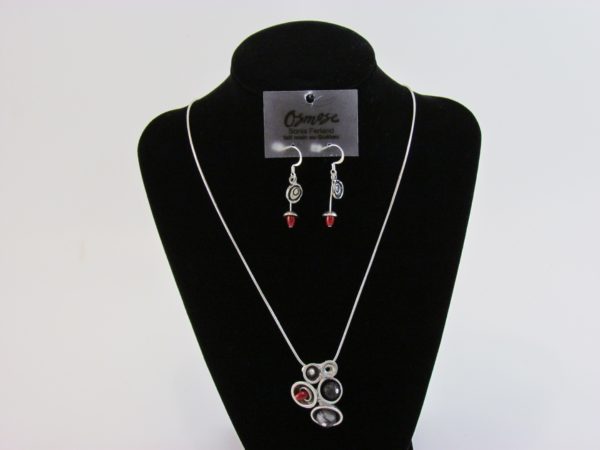Earrings, Red River Stone (Pendant NOT included)