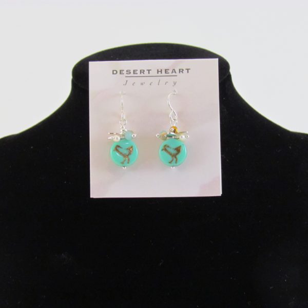 Desert Heart Teal Songbirds Earrings