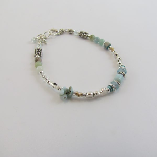 Desert Heart Multi Stone Light Blue Bracelet