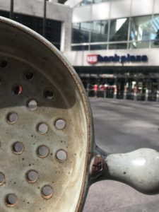 Clay Coyote Pottery Grill Basket at the US Bank Building for Pitch Day