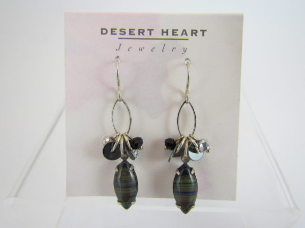 Desert Heart Earrings with Hematit
