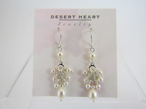 Desert Heart Pearl Earrings