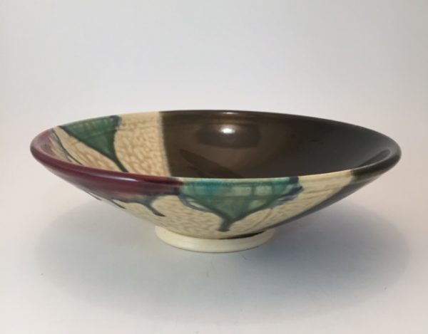 Clay and Paper Low Serving Bowl