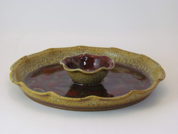 Ray Pottery Chip and Dip Set