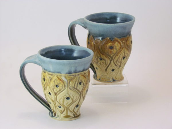 Clay and Paper Carved Mug
