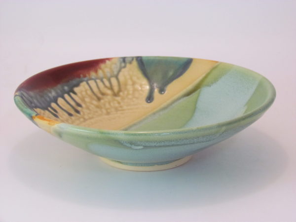 Clay and Paper Low Serving Bowl