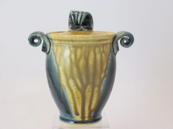 Clay and Paper Lidded Jar