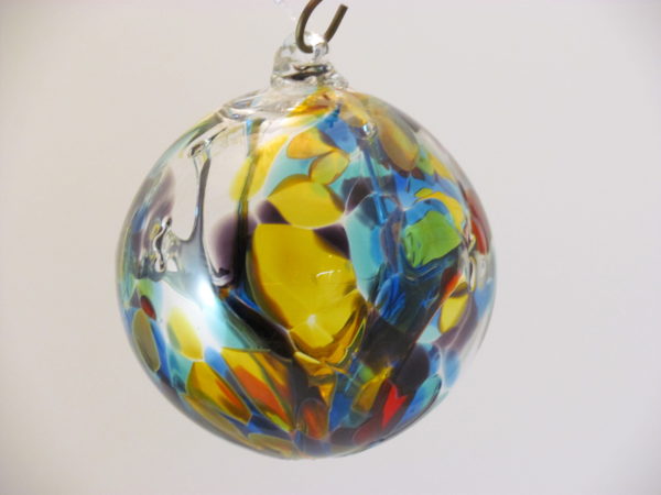 Gray Glass Witch Ball in Carnival