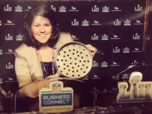 CEO Morgan Baum was showing off our Limited Edition Clay Coyote Flameware Grill Basket VIP gift at the culmination event downtown Minneapolis. Get your ultimate tailgating tool! 