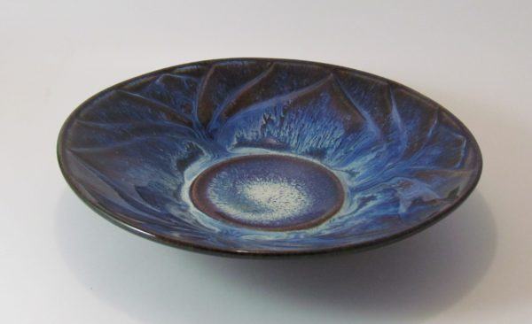 Campbell Pottery carved lotus bowl at Clay Coyote, Minnesota