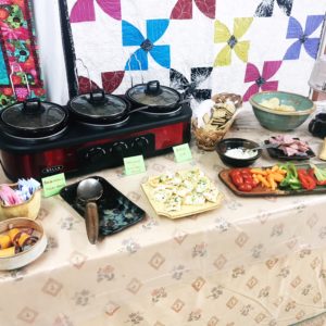 Table of food and slow cookers