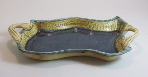 Clay and Paper Wave Tray blue