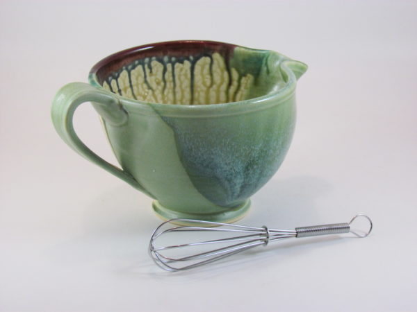 Clay and Paper Mixing bowl with whisk