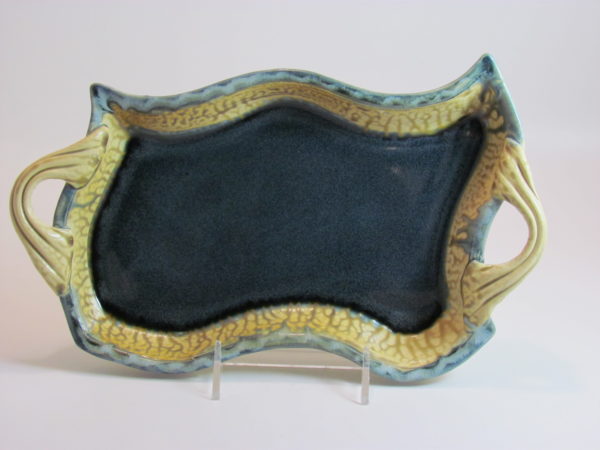 Clay and Paper Wave Tray blue
