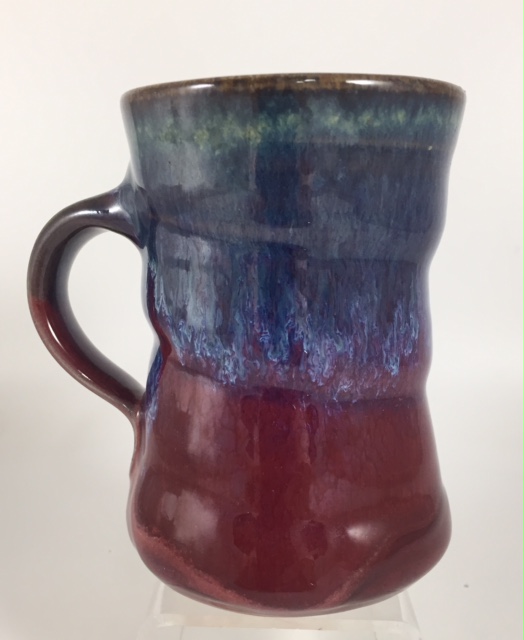 Sara Baker - Mugs, Red with Blue accent