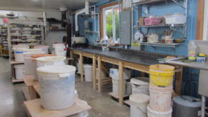 a peek inside the Clay Coyote Pottery Studio in Hutchinson, Minnesota, where you can join our production pottery team, apply today, we're hiring