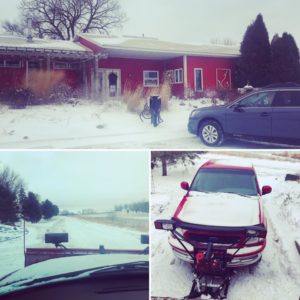 First plow of 2018 at the Clay Coyote in Hutchinson MN 