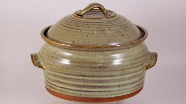 Dutch Oven in Flameware handmade by the Clay Coyote in Hutchinson MN