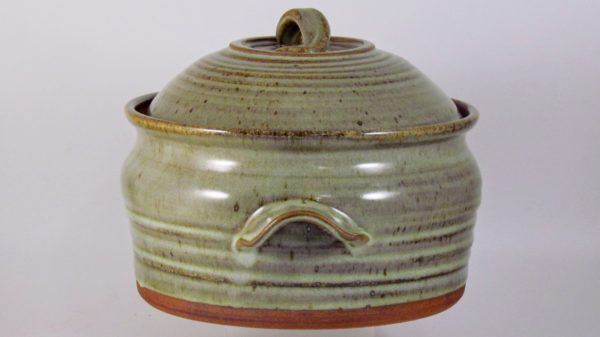 Dutch Oven in Flameware handmade by the Clay Coyote in Hutchinson MN