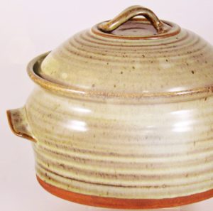 Dutch Oven in Flameware handmade by the Clay Coyote in Hutchinson MN