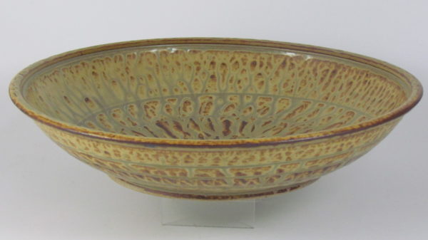 Fitzgerald Pottery Low Serving Bowl in All Brown