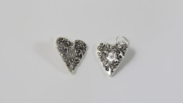 Desert Heart Drop Earring with an Original Pewter Casting