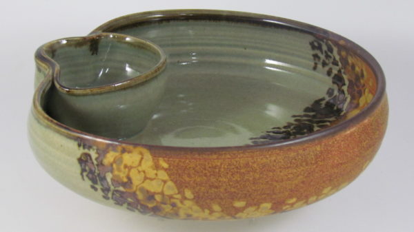 Sunset Canyon Pottery Petite Chip and Dip in Safari