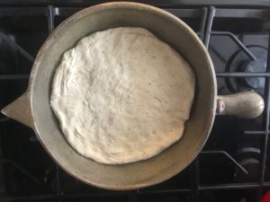 Focaccia in a Handmade Clay Cazuela