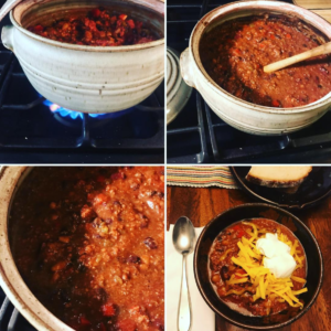 Happy #nationalchiliday! In honor of this timely holiday we made a big batch of #homemade chili in our #handmade #flameware Dutch Oven.