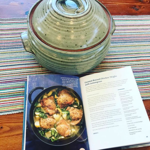 Pair this cookbook with a clay dutch oven made at the Clay Coyote in Hutchinson, MN