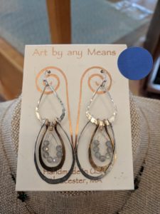 Art by any Means Earrings on Display