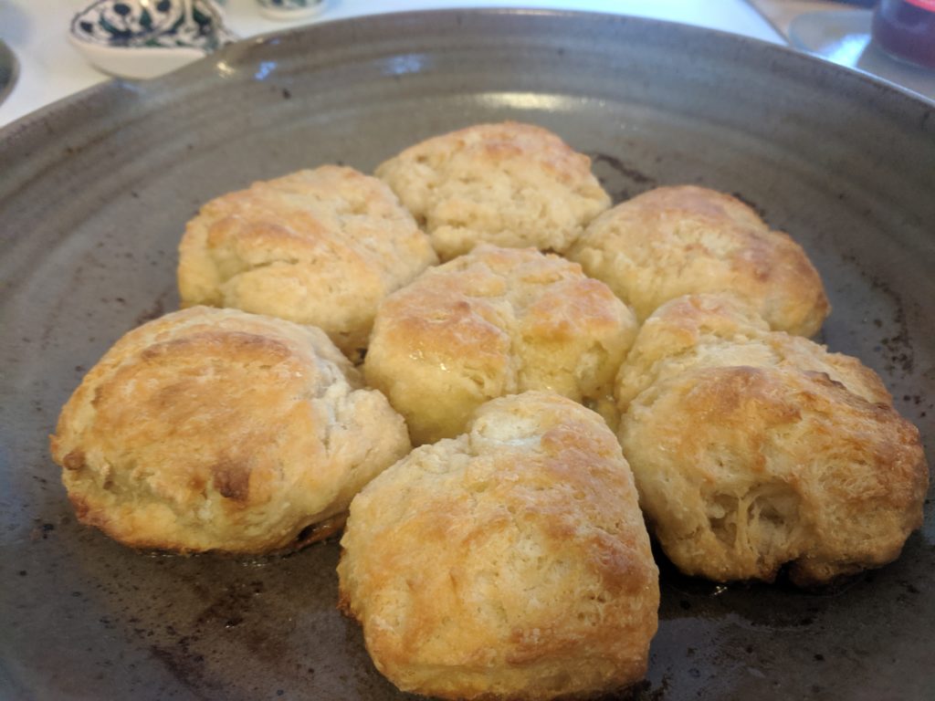 Second Batch of Buttermilk Biscuits in a Flameware Skillet