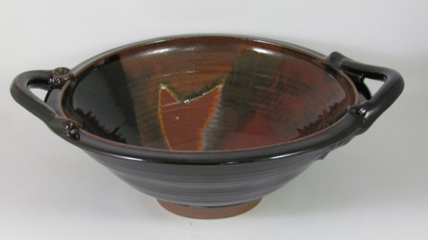 Large Handled Bowl in Merlot