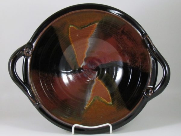 Large Handled Bowl in Merlot