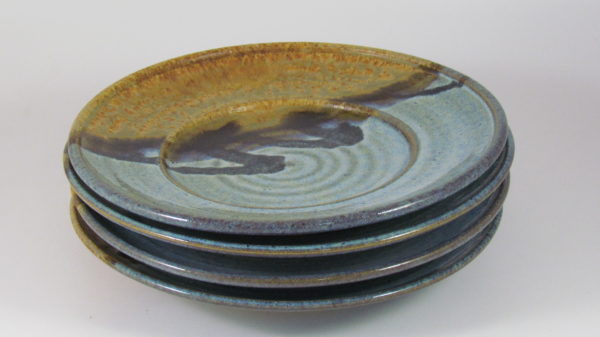 Sandwich Plate Set in Vintage Coyote Brown and Blue